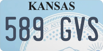 KS license plate 589GVS