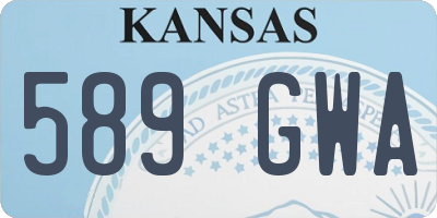 KS license plate 589GWA