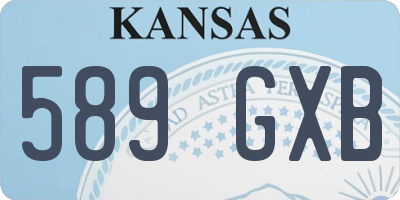 KS license plate 589GXB