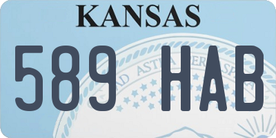 KS license plate 589HAB