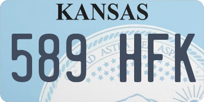 KS license plate 589HFK