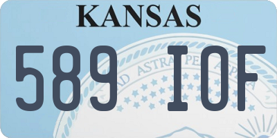 KS license plate 589IOF