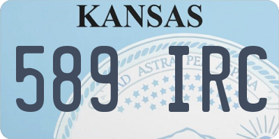 KS license plate 589IRC