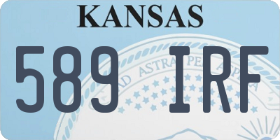 KS license plate 589IRF