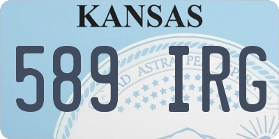 KS license plate 589IRG