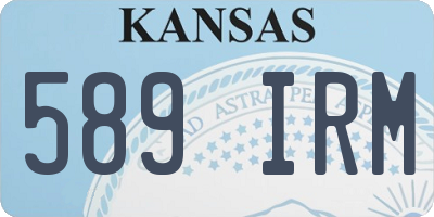 KS license plate 589IRM