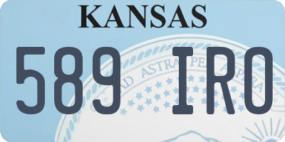 KS license plate 589IRO