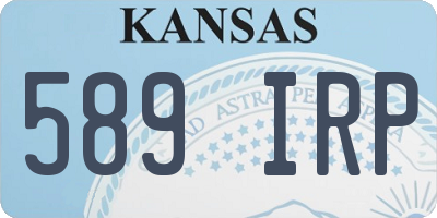 KS license plate 589IRP