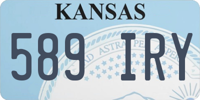 KS license plate 589IRY