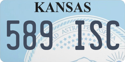 KS license plate 589ISC