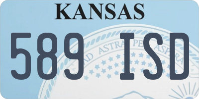 KS license plate 589ISD