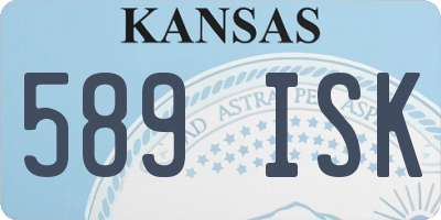 KS license plate 589ISK