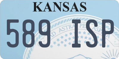 KS license plate 589ISP