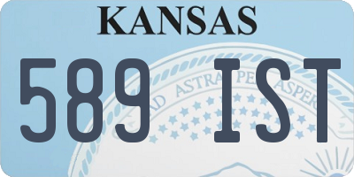 KS license plate 589IST