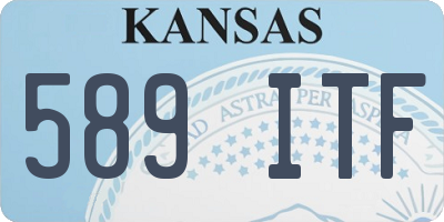 KS license plate 589ITF