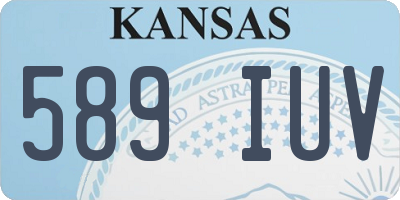 KS license plate 589IUV