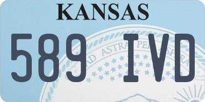 KS license plate 589IVD