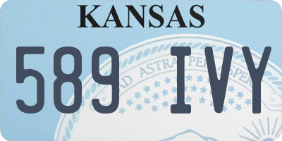 KS license plate 589IVY