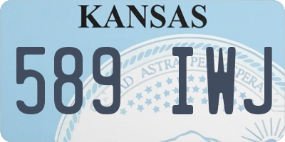 KS license plate 589IWJ