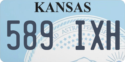 KS license plate 589IXH