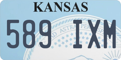 KS license plate 589IXM