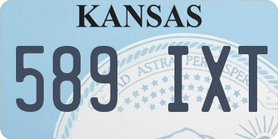 KS license plate 589IXT