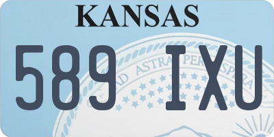 KS license plate 589IXU