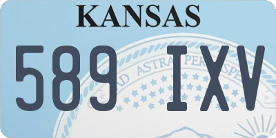 KS license plate 589IXV