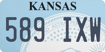 KS license plate 589IXW
