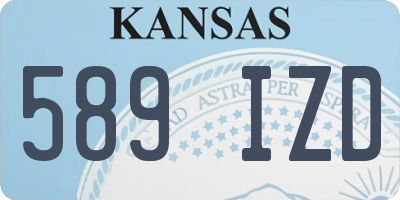 KS license plate 589IZD