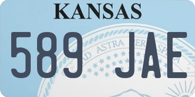 KS license plate 589JAE