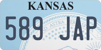 KS license plate 589JAP