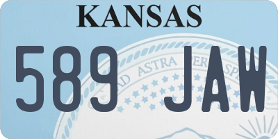 KS license plate 589JAW