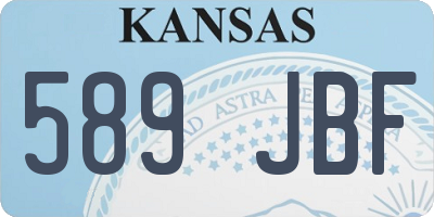 KS license plate 589JBF