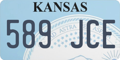 KS license plate 589JCE