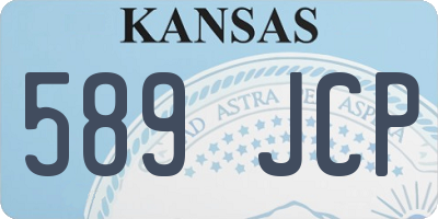 KS license plate 589JCP