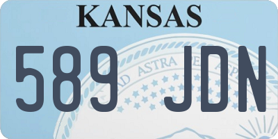 KS license plate 589JDN