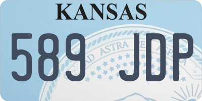 KS license plate 589JDP
