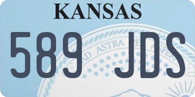 KS license plate 589JDS