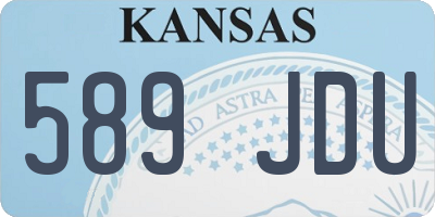 KS license plate 589JDU