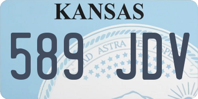 KS license plate 589JDV