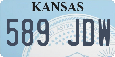 KS license plate 589JDW