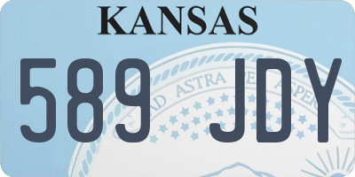 KS license plate 589JDY