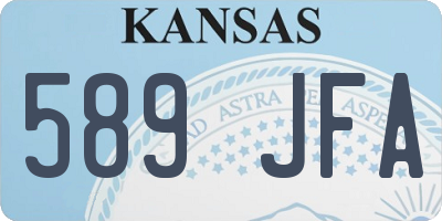 KS license plate 589JFA