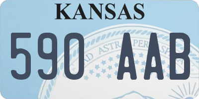 KS license plate 590AAB