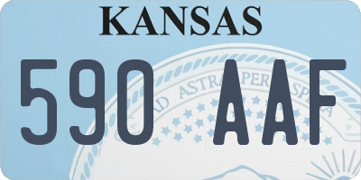 KS license plate 590AAF