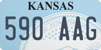 KS license plate 590AAG