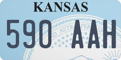 KS license plate 590AAH