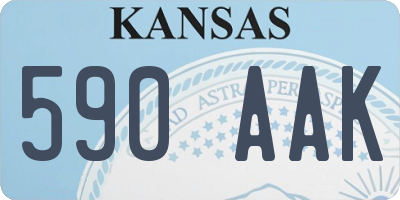KS license plate 590AAK