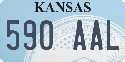 KS license plate 590AAL